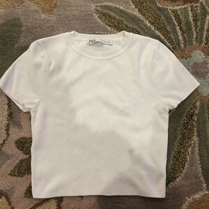 Zara White & Black Short Sleeve Tops (includes 2)
